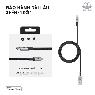 Cáp light ning Mophie 3m - Hàng Chính Hãng