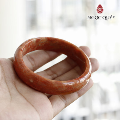 Vòng tay đá san hô hóa thạch bản hẹ mệnh hỏa, thổ - Ngọc Quý Gemstones