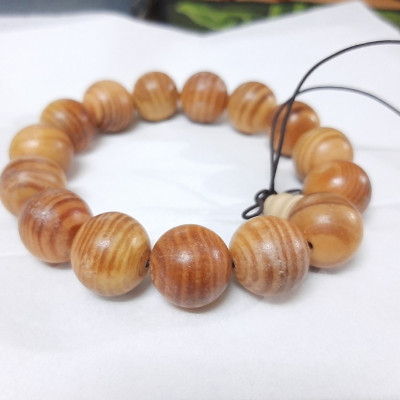 Vòng tay hạt gỗ may mắn size hạt 14 ly cá tính, bình an, thịnh vượng