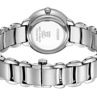 Đồng Hồ Nữ Citizen Đính Kim Cương Dây Thép Không Gỉ EM0920-86D - Mặt Xà Cừ (Sapphire)