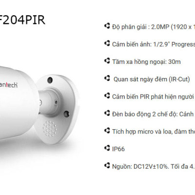 Camera hồng ngoại cảm biến PIR AHD VPH-AF204PIR - Hàng chính hãng