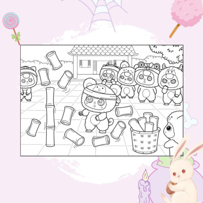 Sách Tô Màu - Baby Three Ở Thế Giới Cổ Tích + Baby Three 12 Con Giáp Ở Vương Quốc Ngọt Ngào - Combo 2 Cuốn - Minh Thắng