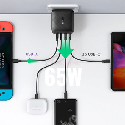 Sạc đa cổng Ugreen GaN X 65W PD 3.0 QC 4.0 CD224 - Hàng chính hãng