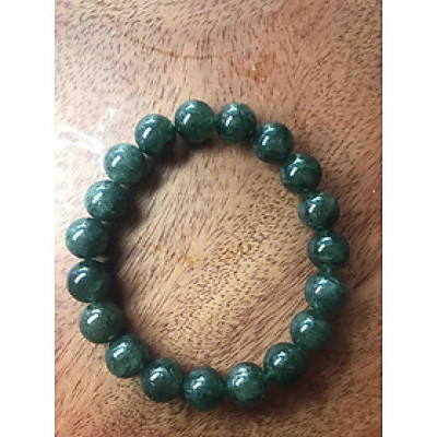 VÒNG TAY ĐÁ THẠCH ANH TÓC XANH TỰ NHIÊN ĐẬM 10mm Nữ mạng MỘC HOẢ