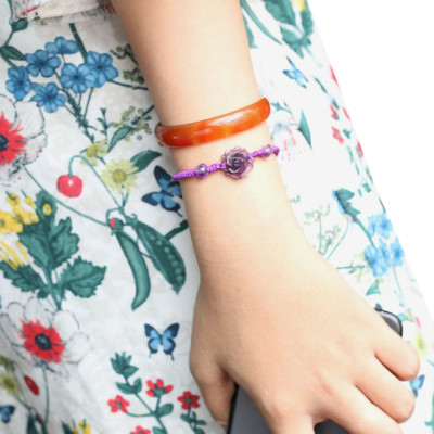 Vòng Kết Dây Hoa Mẫu Đơn Thạch Anh Tím Ngọc Quý Gemstones GA145