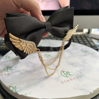 Nơ cổ nam đen trang trí cánh thiên thần Giangpkc