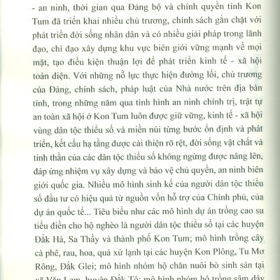 Sinh Kế Của Các Dân Tộc Thiểu Số Vùng Biên Giới Tỉnh Kom Tum (Sách chuyên khảo) - TS. Dương Thị Ngọc Bích chủ biên 
