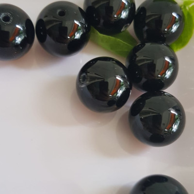 Hạt Lẻ rời Đá Mã Não Đen Đậm Đẹp phối vòng tay nam size lớn 20mm Hạt lẻ chuẩn hợp các Anh mạng Thuỷ , mệnh Mộc dành cho các anh cần hạt đá lẻ ạ