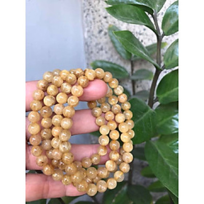 VÒNG TAY ĐÁ THẠCH ANH TÓC VÀNG TỰ NHIÊN SẠCH ĐẸP 108 HẠT  SIZE VÒNG 7MM 100% ĐÁ THIÊN NHIÊN  NỮ MỆNH KIM MỆNH THỔ MỆNH THỦY ĐEO KIỂU QUẤN TAY RẤT SANG RẤT XINH Ạ