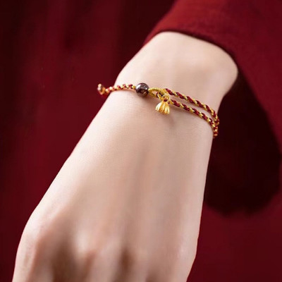 VÒNG TAY DÂY CHỈ ĐỎ ĐÀI SEN AN YÊN - TÂM BÌNH AN