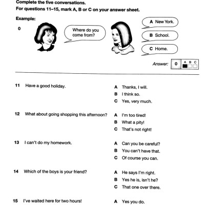 Key English Test 5 with Answers Reprint Edition - Cambridge