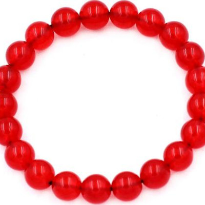 Vòng tay chuỗi hạt thạch anh đỏ 8 ly 21 hạt - hợp mệnh Hỏa, mệnh Thổ