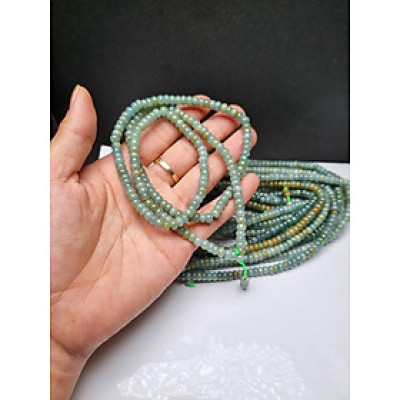 Vòng đeo tay, lắc tay nữ phong thủy chuỗi hạt quấn 3 vòng đá lam ngọc phỉ thúy