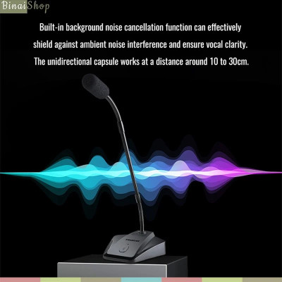 Takstar MS-580USB - Micro Cổ Ngỗng Sử Dụng Sóng UHF Và Kết Nối Dây Cho Máy Tính, Họp Trực Tuyến - Hàng Chính Hãng