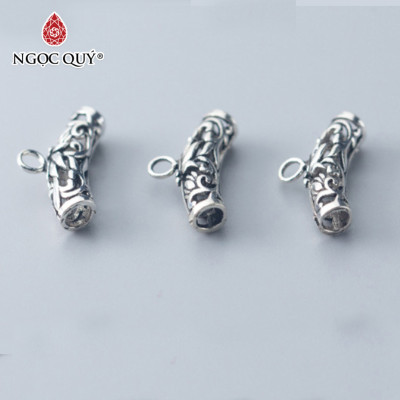Combo 2 cái charm bạc gắn charm treo - Ngọc Quý Gemstones