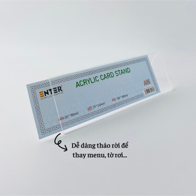 Biển chức danh, Bảng tên để bàn, Kệ mica chức vụ 2 mặt Enter A04 180x65mm nhỏ (20)