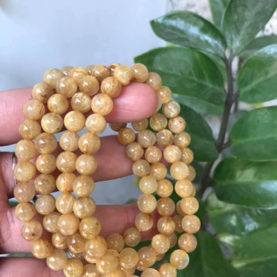 VÒNG TAY ĐÁ THẠCH ANH TÓC VÀNG TỰ NHIÊN SẠCH ĐẸP 108 HẠT  SIZE VÒNG 7MM 100% ĐÁ THIÊN NHIÊN  NỮ MỆNH KIM MỆNH THỔ MỆNH THỦY ĐEO KIỂU QUẤN TAY RẤT SANG RẤT XINH Ạ