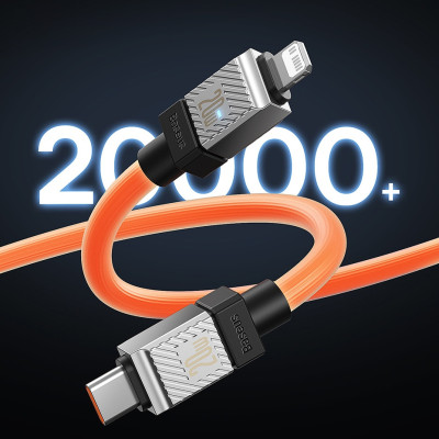 Cáp sạc nhanh, truyền dữ liệu PD 20W, Ba-se-us CoolPlay Series Fast Charging Cable Type C to Lai-nin PD 20W với thiết kế chắc chắn và bền bỉ và hỗ trợ công nghệ Power Delivery - Hàng chính hãng