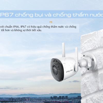 Camera IP ngoài trời IMOU BULLET 2C F22P F42P Full HD Wifi Hotspot, chống nước - Hàng chính hãng