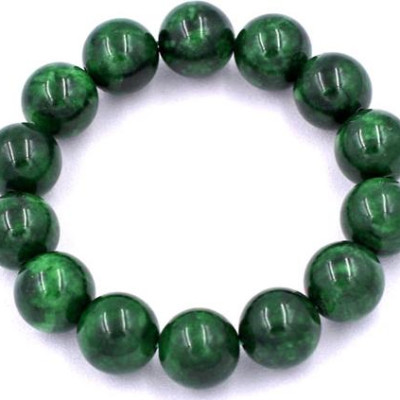 Vòng tay chuỗi hạt Cẩm Thạch Đông Ninh 14 ly 14 hạt - hợp mệnh Mộc, mệnh Hỏa