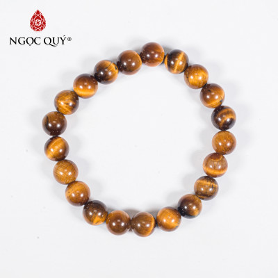 Vòng tay phong thủy đá mắt hổ vàng nâu mệnh thổ , kim - Ngọc Quý Gemstones