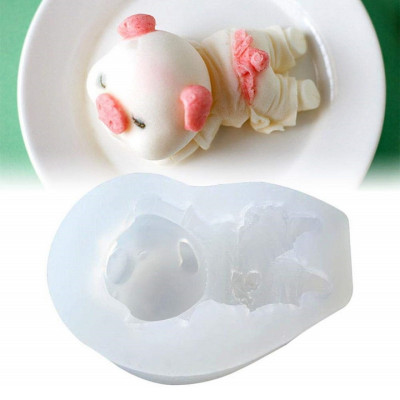 Khuôn silicon làm bánh bao, bánh trôi nước, rau câu, socola, làm kem heo con tắm tiên – Loại 7 cm - Mã số 1014