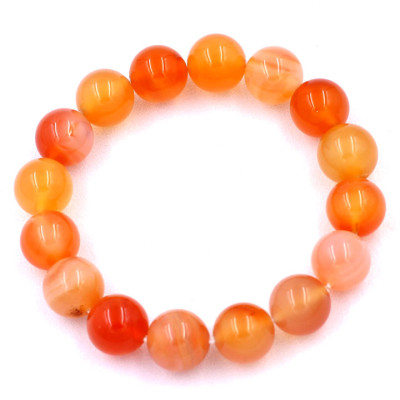 Vòng tay chuỗi hạt mã não cam 12 ly