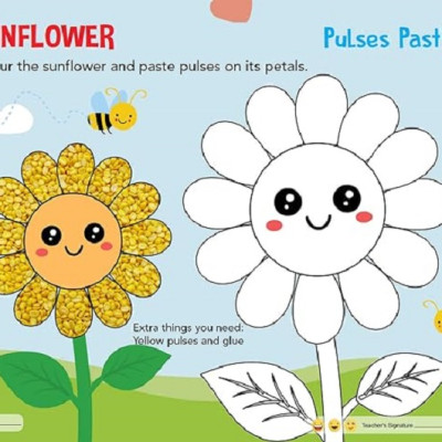 Art and Craft Activity Book C for 3-4 Year old kids with free craft material