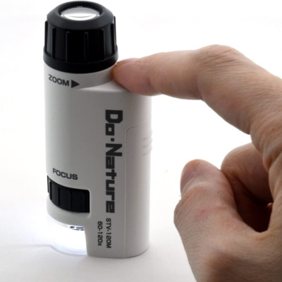 Quà Tặng Trị Giá 119K - Kính hiển vi mini cho trẻ em zoom 120x Do Nature Carson STV - 120M - Microscope Do.Nature STV-120M 60x-120x Zoom, Equipped with LED Light, Handheld and Small Design - Hàng Chính Hãng