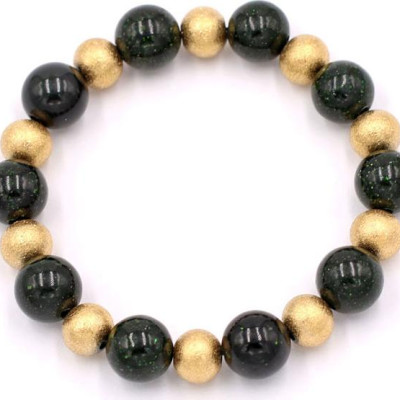 Chuỗi đeo tay - đá lục sa 10 ly VLUSHVT1 - vòng tay đá phong thủy