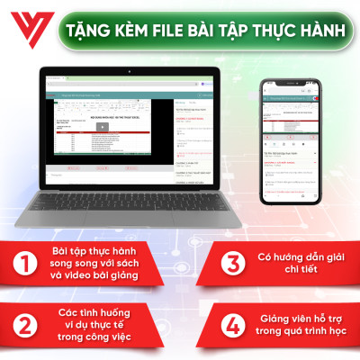 Combo 5 Sách Excel - Word - PowerPoint - GoogleSheet - 150 Thủ Thuật Excel Tin Học Văn Phòng Kèm Khóa Học