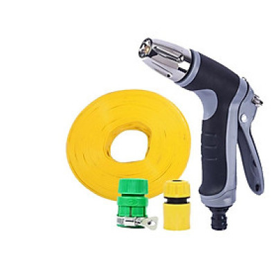 Tưới cây rửa xe Bộ dây và vòi xịt tăng áp lực nước 300% loại 30m cút nhựa,nối nhựa 206817