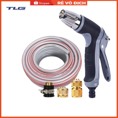Vòi phun xịt rửa xe, tưới cây chuyên nghiệp 15m 206817 (cút đồng nối đồng)