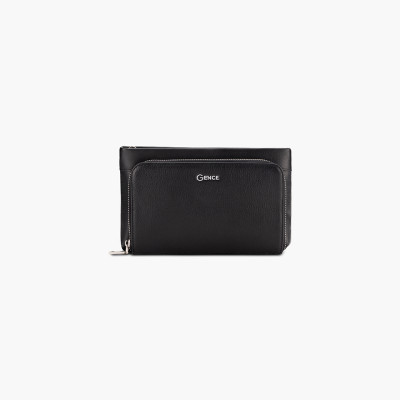 Ví Da Cầm Tay Clutch Nam Công Sở GENCE HT15 Chất Liệu Da Bò Cao Cấp Màu Đen