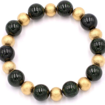 Chuỗi đeo tay - đá lục sa 10 ly VLUSHVT1 - vòng tay đá phong thủy