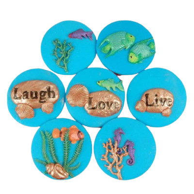 Khuôn silicon làm bánh, rau câu cá biển, san hô, rong biển - Mã số 1098