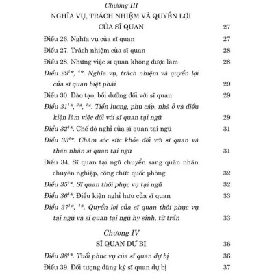 Luật Sĩ quan quân đội nhân dân Việt Nam năm 1999 (sửa đổi, bổ sung năm 2008, 2014, 2019, 2024)