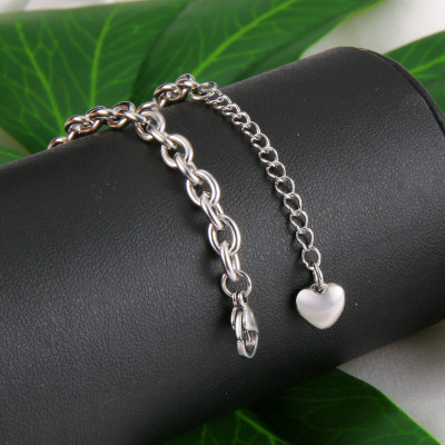 Lắc tay unisex vòng tay nam nữ cá tính trái tim phong cách Hàn Quốc