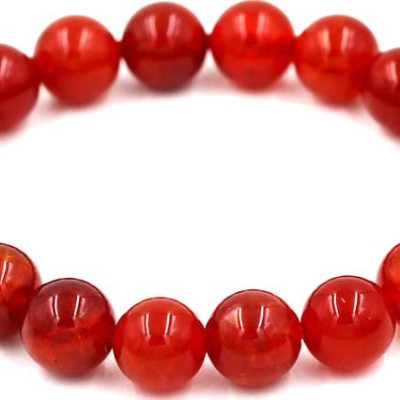 Vòng tay chuối hạt đá vân rồng đỏ 10 ly 18 hạt