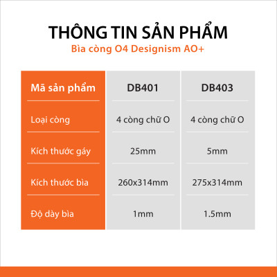 Bìa còng O4 Designism AO+, sổ còng A4 đựng tài liệu văn phòng tiện lợi