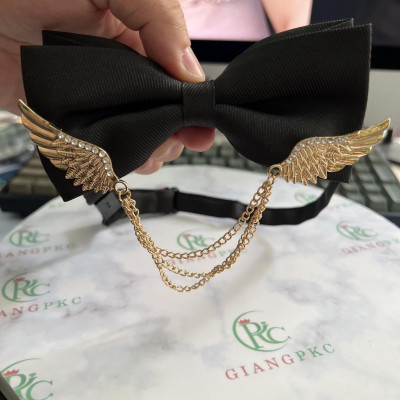 Nơ cổ nam đen trang trí cánh thiên thần Giangpkc