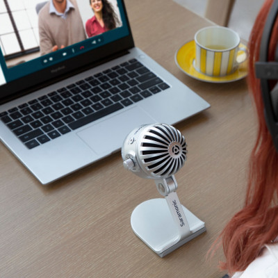 Micro Để Bàn Thông Minh Saramonic USB MTV550 Dành Cho Thiết Bị Di Động (iOS/ Android) và Máy Tính - Ghi Âm Tại Nhà/ Livestream/ Podcasting,/ Sản Xuất Âm Nhạc/ Chơi Game - Hàng Chính Hãng