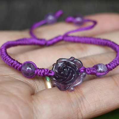 Vòng Kết Dây Hoa Mẫu Đơn Thạch Anh Tím Ngọc Quý Gemstones GA145