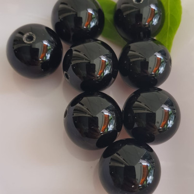 Hạt Lẻ rời Đá Mã Não Đen Đậm Đẹp phối vòng tay nam size lớn 20mm Hạt lẻ chuẩn hợp các Anh mạng Thuỷ , mệnh Mộc dành cho các anh cần hạt đá lẻ ạ