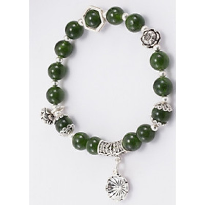 Vòng Diopside Aaa Phối Charm Bạc (8mm) Ngọc Quý Gemstones