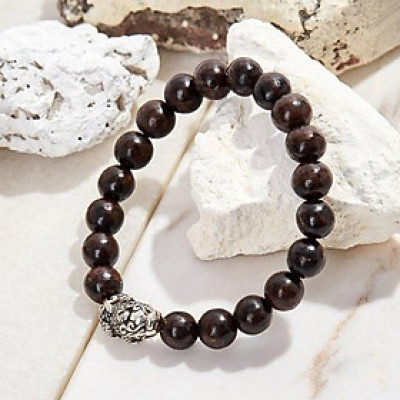 Vòng Tay Trầm Hương Charm Bạc 925 Tỳ Hưu tự nhiên phong thủy Udumbara