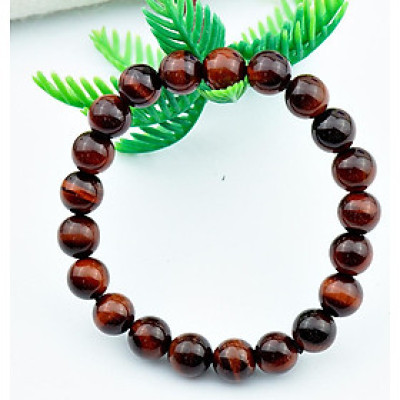 Vòng Tay Đá Mắt Hổ Tiger Eye Nâu Đỏ Tự Nhiên