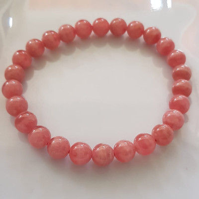 Vòng tay phong thủy Đá Đào Hoa tự nhiên Mới Đẹp AAA hạt tròn size 8mm Màu Hồng tươi bóng đẹp Nữ mệnh hỏa, mệnh thổ ạ Công dụng may mắn, tài lộc, tốt sức khỏe, xinh đẹp tay ạ 