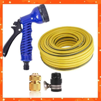 Bộ vòi tưới cây,rửa xe tăng áp lực nước 7-10m(cút đồng nối nhựa đen 713-2) 206843 