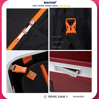 Vali cao cấp Macsim Aksen hàng loại 1 MSAK6605 cỡ 28 inch màu đỏ